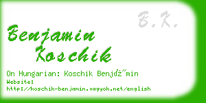 benjamin koschik business card